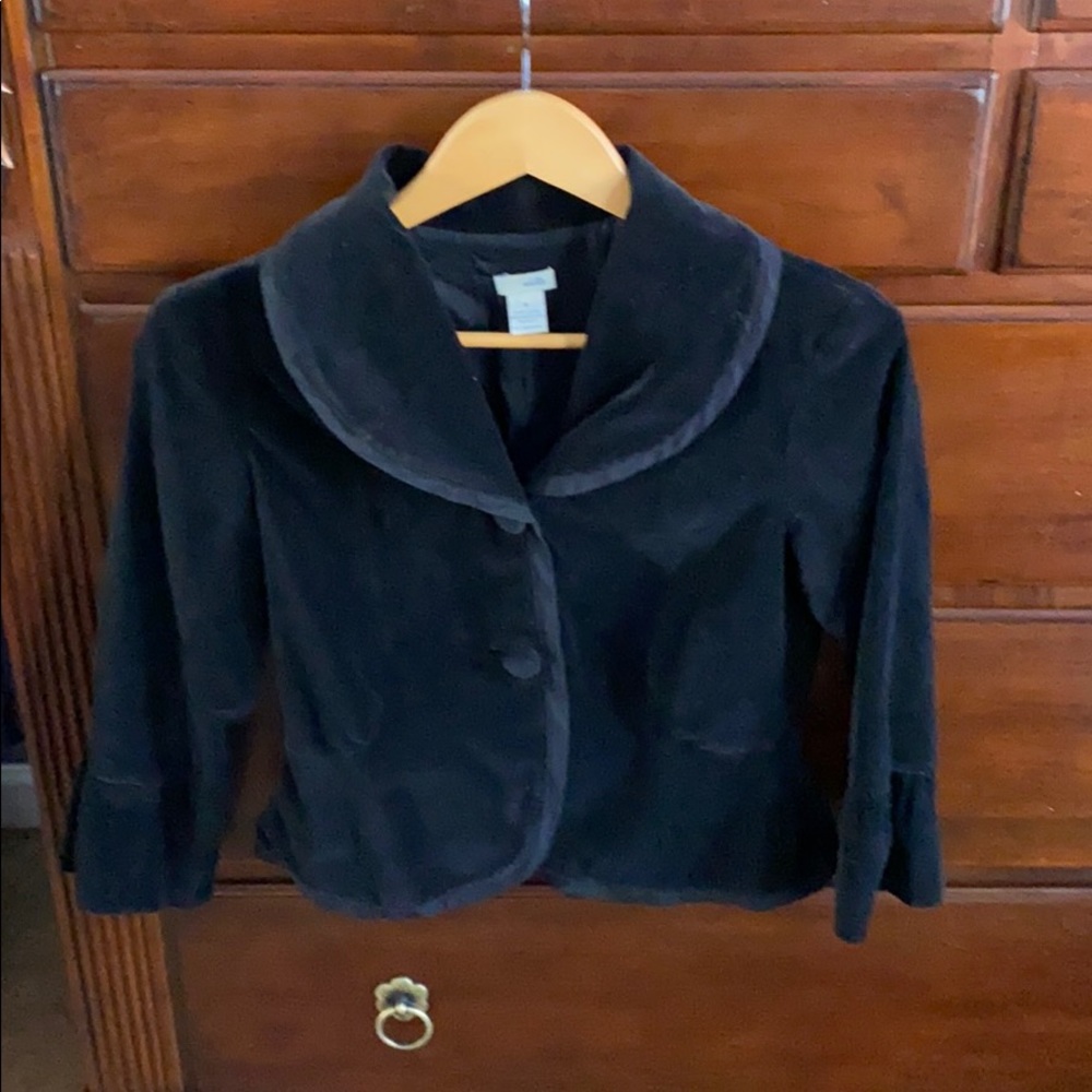 Vintage Anthropologie Odille Vintage Velvet Jacket Size 4